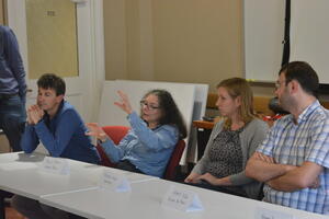 Dr. Majorie Shapiro discussing her journey into physics.