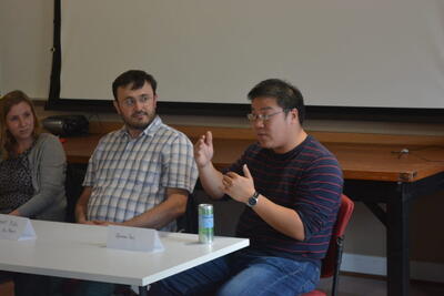Professor Norman Yao discussing his experience in post-doctoral research.